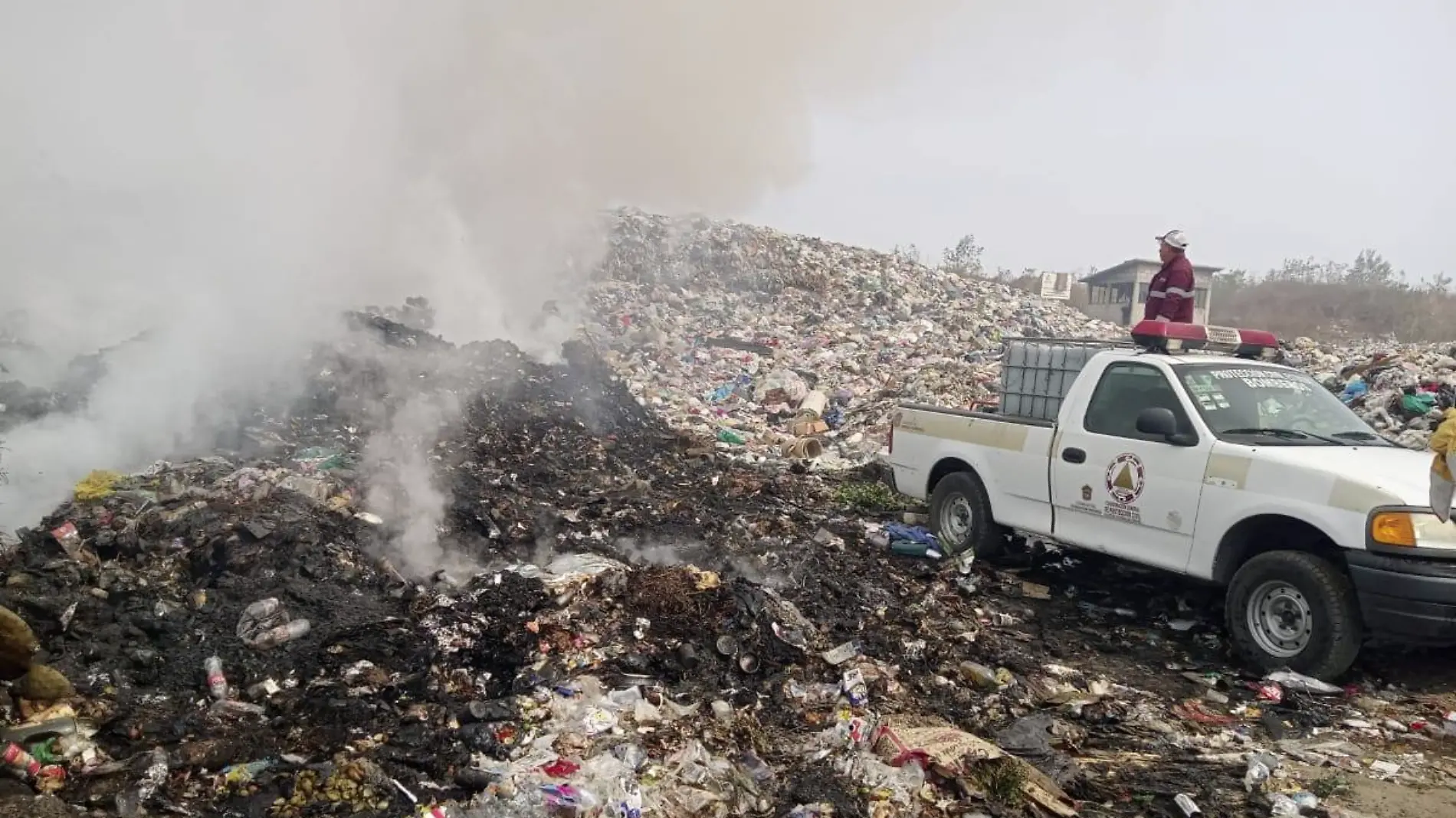 incendio en basurero san martín de las pirámides